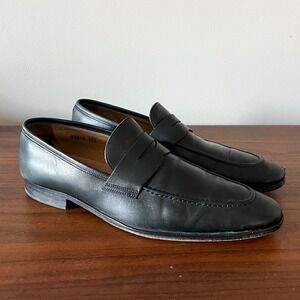 To Boot New York Deville Penny Loafers Leather Black Men's Dress Shoes 10.5